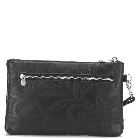 Happy Wahine Wristlet Melody Tiare Infinity Embossed Black - Wallet - Leilanis Attic