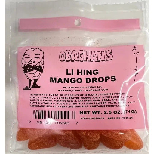 Obachan's - Li Hing Gummy Mango Drops - Candy - Leilanis Attic